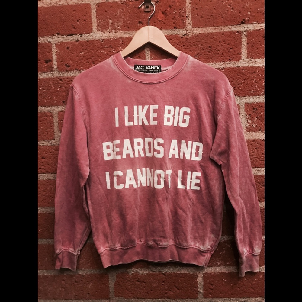 Jac Vanek burn out Big Beards sweatshirt